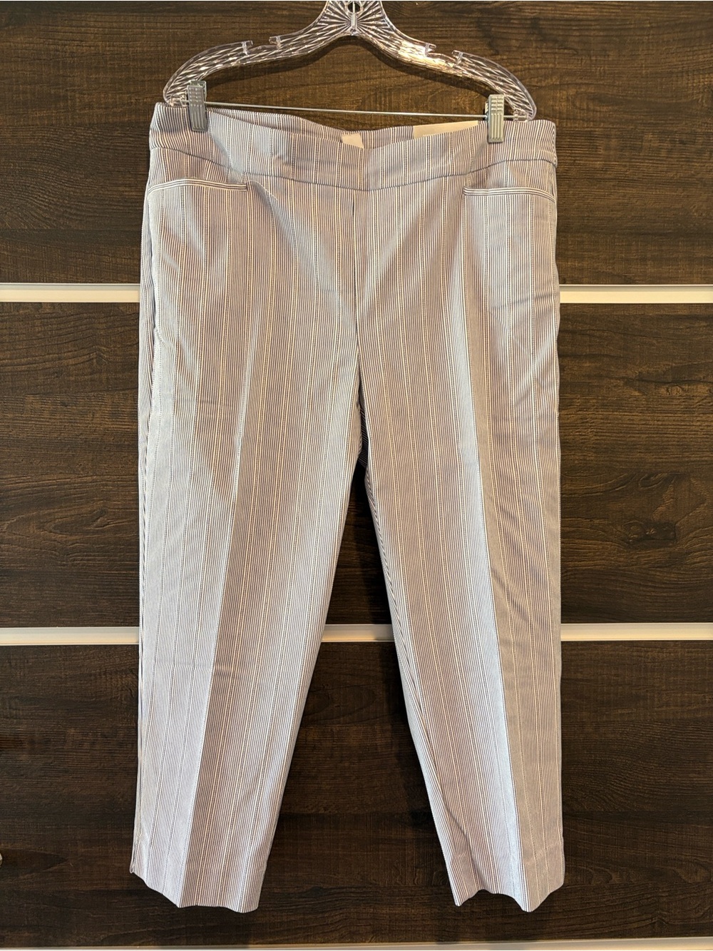 Chico's So Slimming Brigitte Slim Leg Crop Pants - Navy & White - Chico’s Size 3